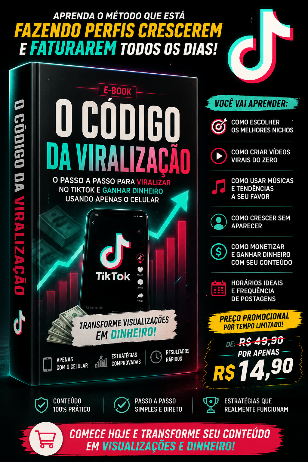 Mockup do e-book O Código da Viralização